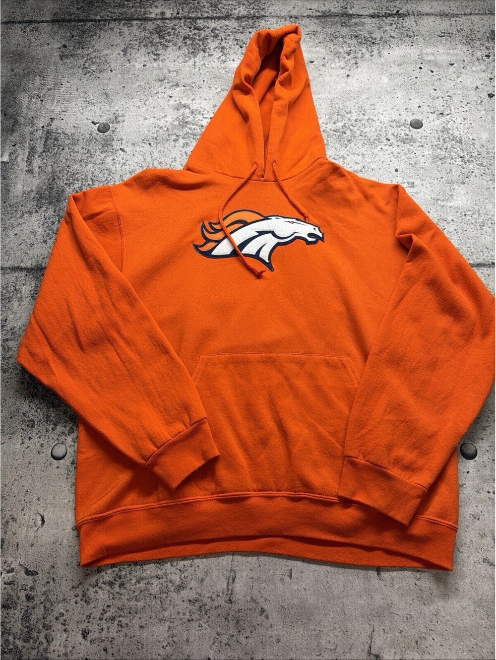 Denver Broncos NFL Team Apparel Hoodie Womens Large Orange Logo Long Sleeve